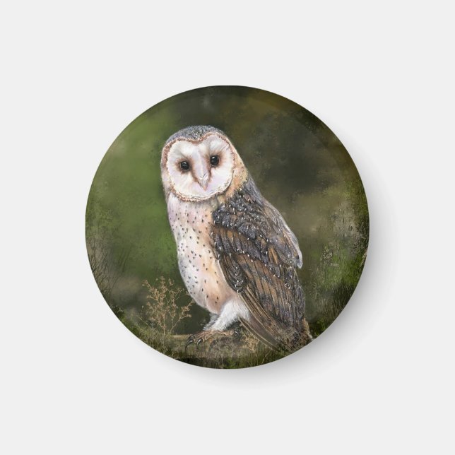 Imã Western Barn Owl Magnet (Frente)