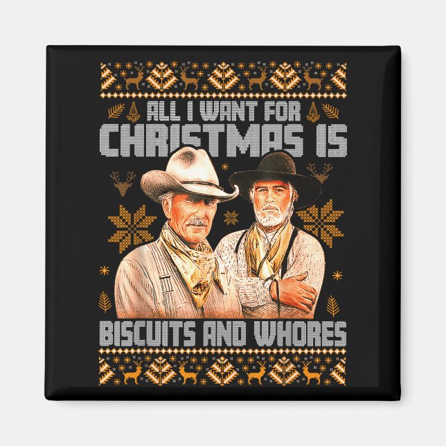 Imã Western Biscuits And S Christmas Ugly  (Frente)