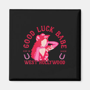 Imã Western Cowgirl Boa Sorte Babe Dancing Disco Coque