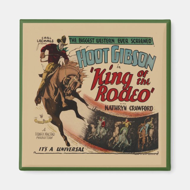 Imã Western Hoot Gibson King Do Rodeo (Frente)