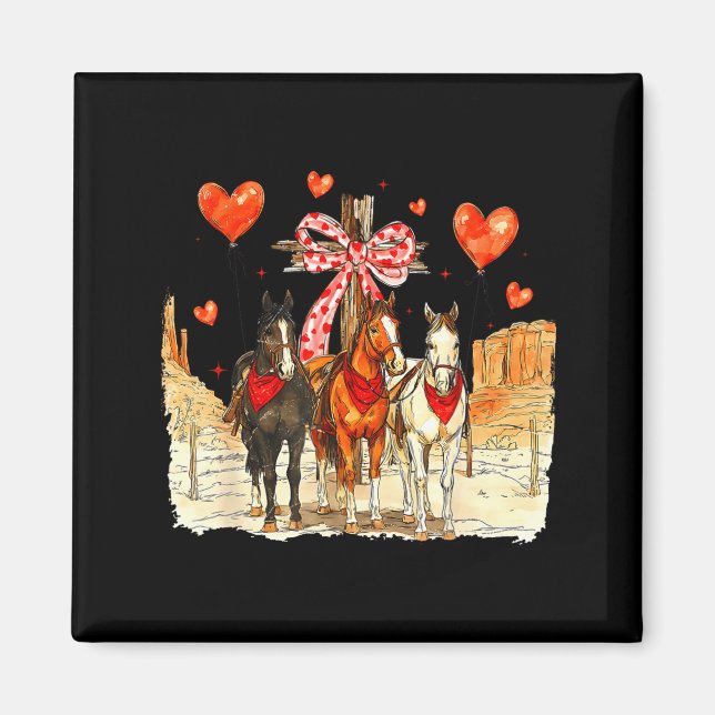 Imã Western Horse Valentine Funny Western Valentines D (Frente)