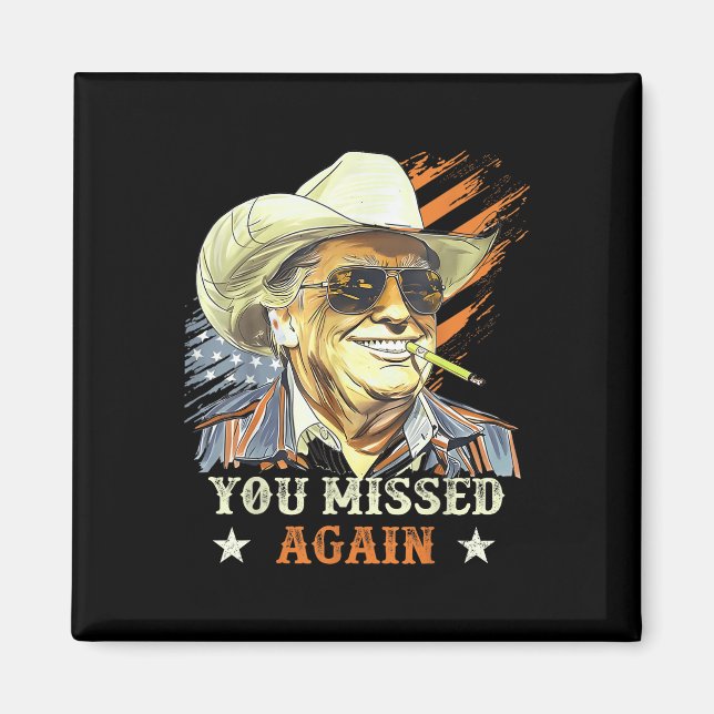 Imã Western Trump Cowboy Que Perdeste Novamente Engraç (Frente)