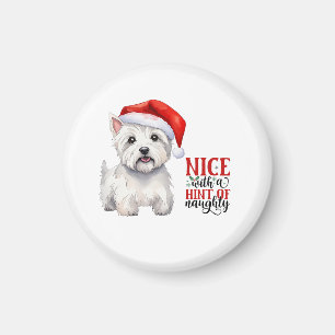 Imã Westie Christmas Magnet