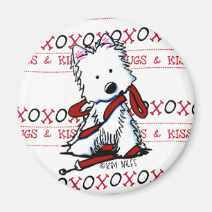 Imã Westie de Kisses & Hugs