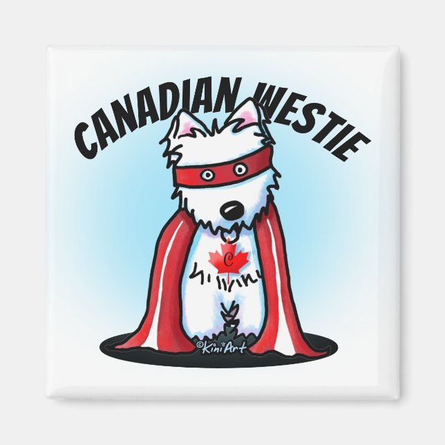 Imã Westie Magnet canadense (Frente)