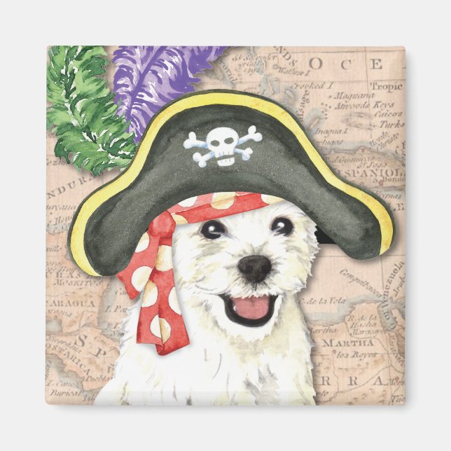 Imã Westie Pirate (Frente)