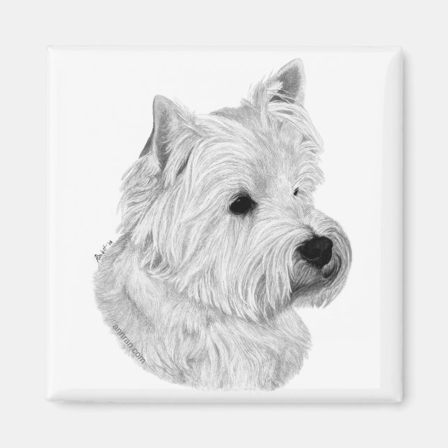Imã Westie Terrier Magnet (Frente)