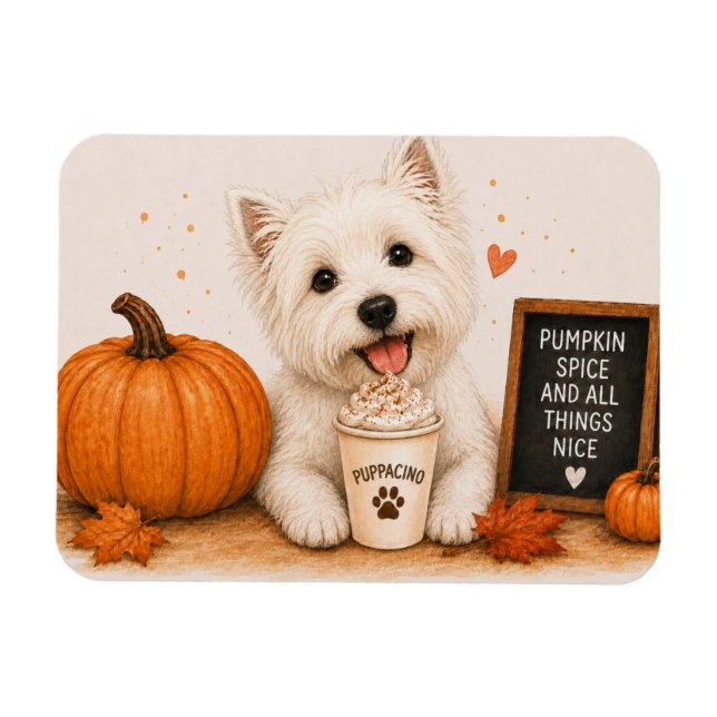Ímã Westie West Highland White Terrier (Horizontal)