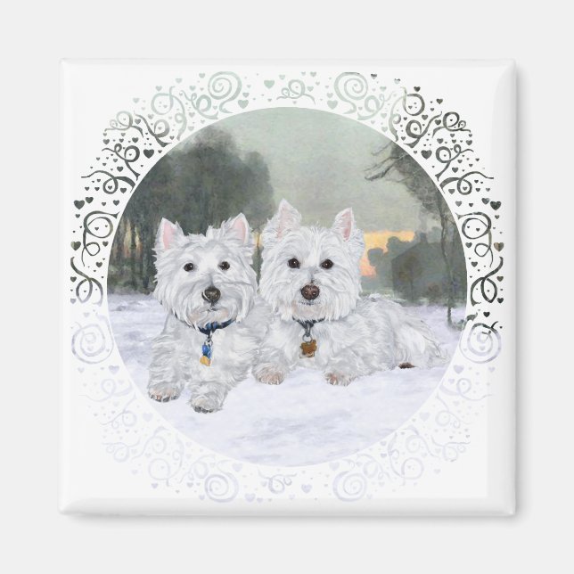 Imã Westies no Inverno (Frente)