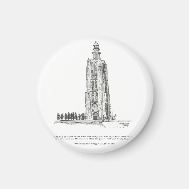 Imã Westkapelle Hoog Lighthouse Países Baixos (Frente)