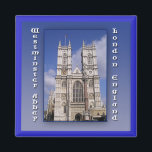 Imã Westminster Abbey London Magnet<br><div class="desc">Westminster Abbey, o local de tantos casamentos reais, funerais e outros eventos históricos, está aqui representado em uma fotografia, com as palavras WESTMINSTER ABBEY LONDON ENGLAND em seu redor.</div>
