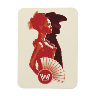 Ímã Westworld   Maeve & retrato do estêncil de Hector