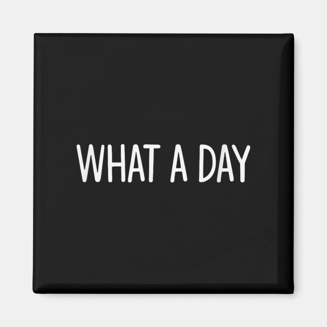 Imã What A Day - Black V-neck , Uni-adults, Small, Sho (Frente)