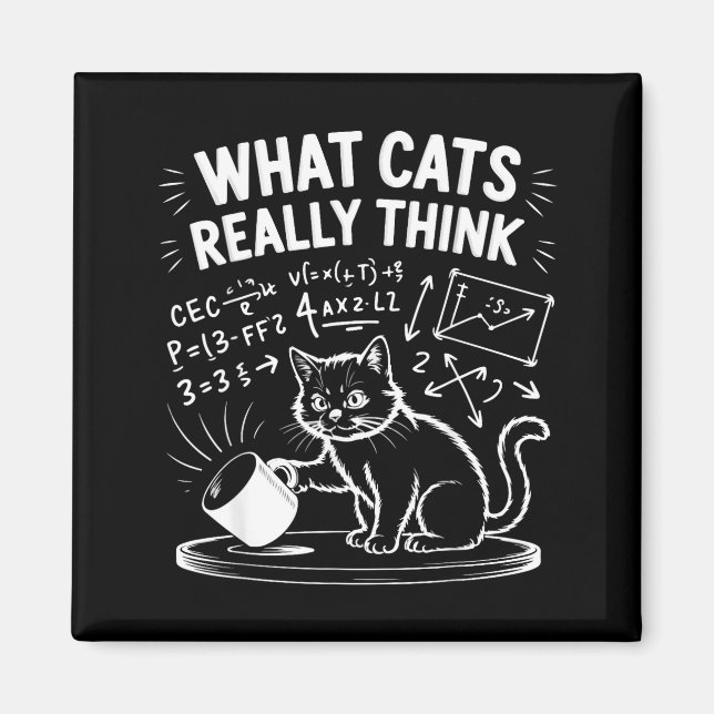 Imã What cats really think funny cat meme physics humo (Frente)