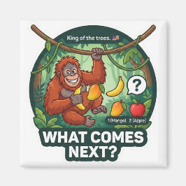 Imã What Comes Next? Orangutan Pattern Logic Game