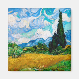 Imã Wheat Field with Cypresses, Van Gogh