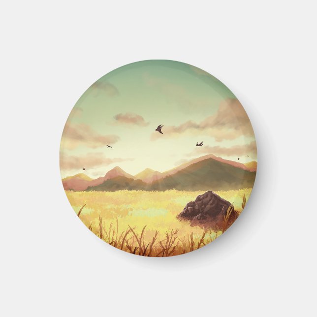 Imã Wheat fields at sunrise (Frente)