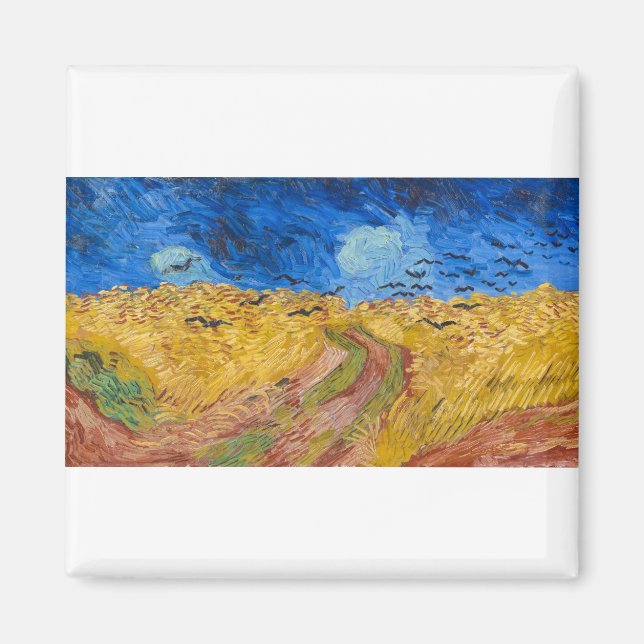Imã Wheatfield and Crows por Vincent van Gogh (Frente)