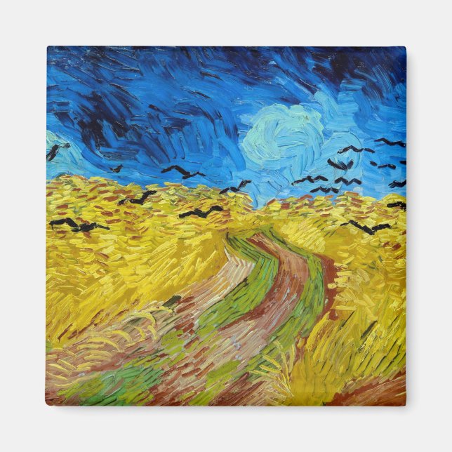 Imã Wheatfield com Crows, Van Gogh (Frente)