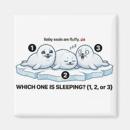 Imã Which One Is Sleeping? – Baby Seal Learning Magnet