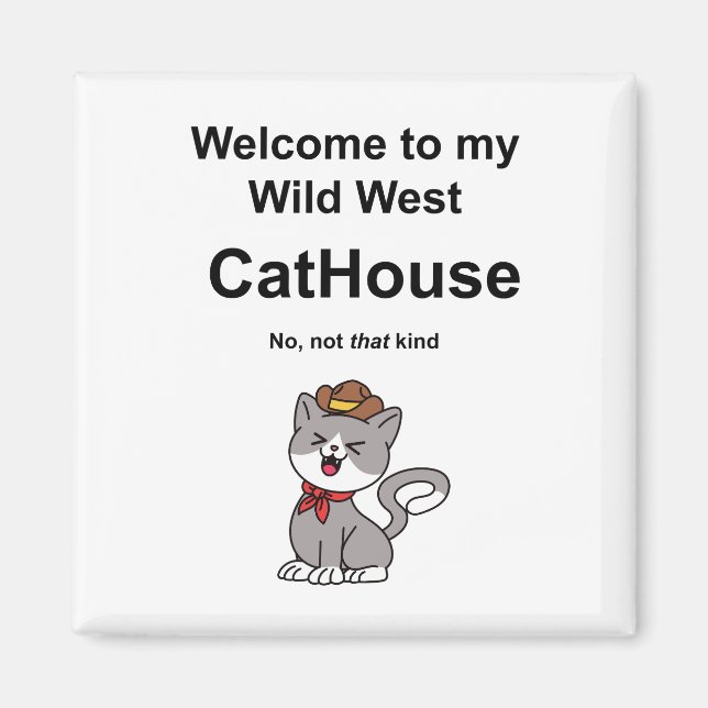 Imã Whimsical Cat (Frente)