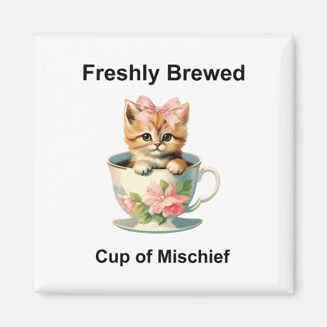 Imã Whimsical Cat (Frente)