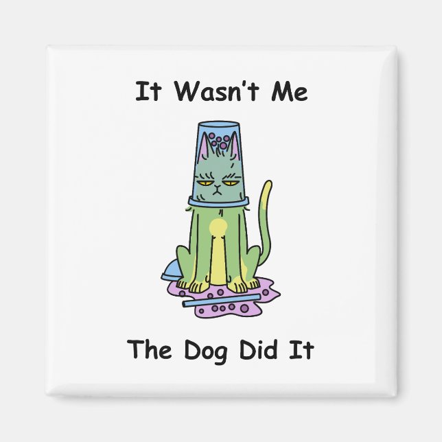 Imã Whimsical Cat (Frente)