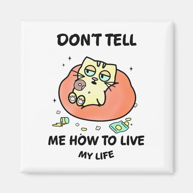 Imã Whimsical Cat (Frente)