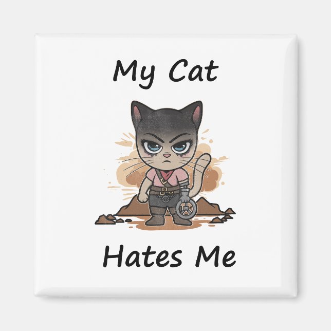 Imã Whimsical Cat (Frente)