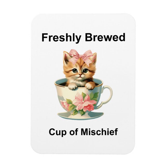 Ímã Whimsical Cat (Vertical)