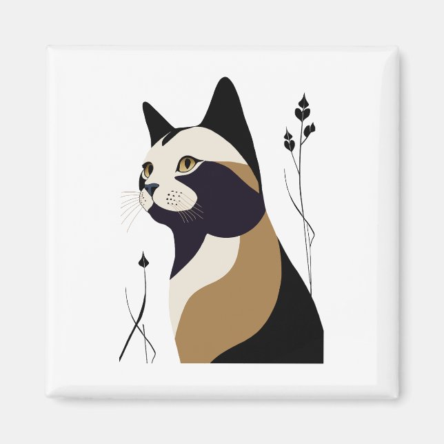 Imã Whimsical Cat (Frente)
