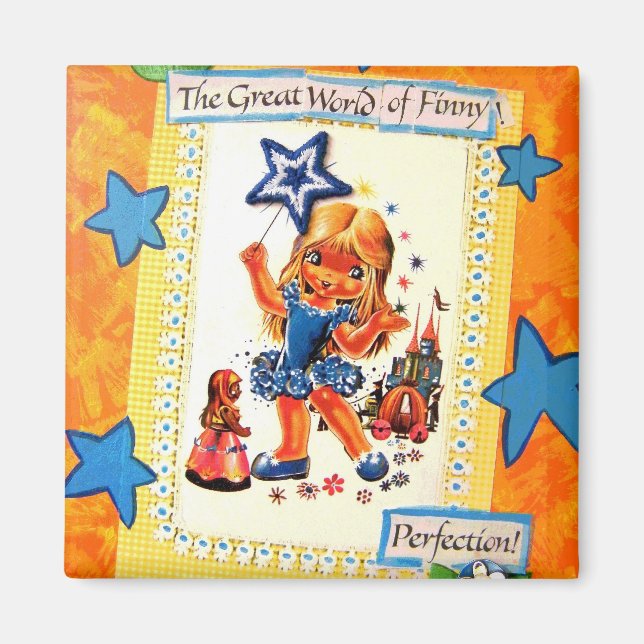 Imã Whimsical Finny - Vintage (Frente)