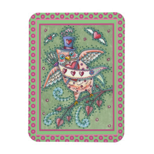 ÍMÃ WHIMSICAL HOOOTS N' COARDAS CUPID OWL NAMORADOS