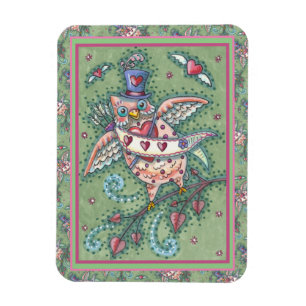 ÍMÃ WHIMSICAL HOOOTS N' COARDAS CUPID OWL NAMORADOS
