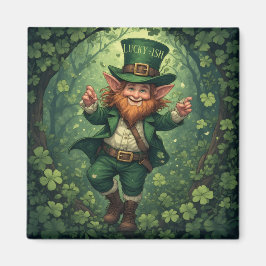 Imã Whimsical Lucky-ish Leprechaun Lush Forest Nursery
