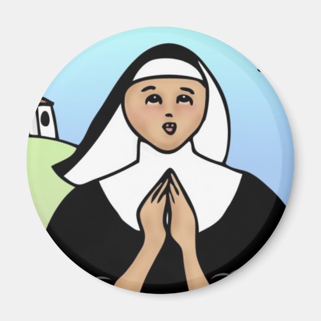 Imã Whimsical Nun (Frente)