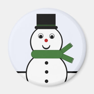 Imã Whimsical Snowman Magnet