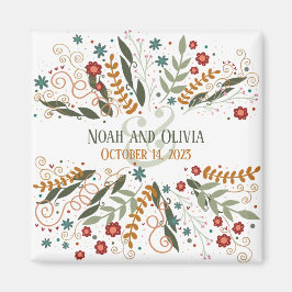 Imã Whimsical Wildflower Floral Elegante Inspirivência