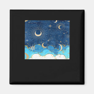 Imã Whimsigoth Clouds Sun Moon Witchy Classic
