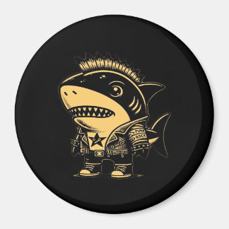 Imã Whimsigoth Cyborg Shark Vintage Art Design