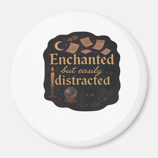 Imã Whimsigoth Fantasy Mystical Forests, Luas e Magia (Frente)