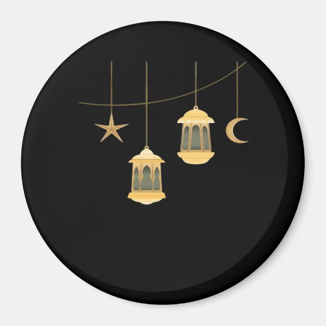 Imã Whimsigoth Lanterna Full Moon Night Sky Classic (Frente)