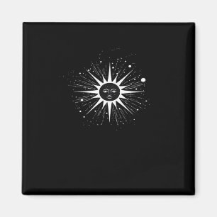 Imã Whimsigoth Night Sky Sun Moon Witchy Classic Hallo