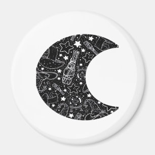 Imã Whimsigoth Witch Moon Wicca Kawaii Gótico Tattoo A