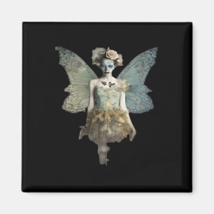 Imã Whimsigoth Zombie Fada Velha Timey Gótica Moody Ar