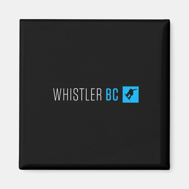 Imã Whistler British Columbia Snowboard Type (Frente)