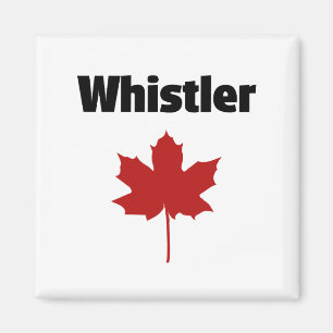 Imã Whistler Canada Natural Red Maple Leaf