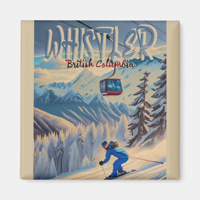 Imã Whistler Vancouver British Columbia Canadá 1950 (Frente)