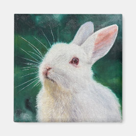 Imã White Bunny Magnet
