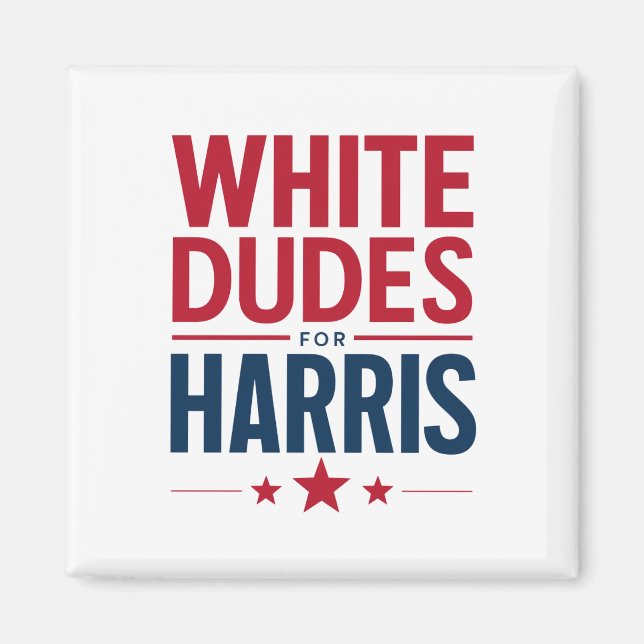 Imã White Dudes For Harris Election Kamala Harris 2024 (Frente)